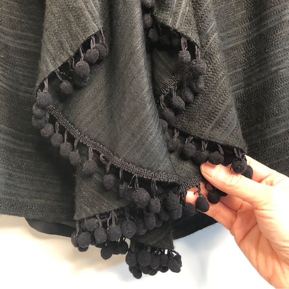 Thakoon Open Back Pom Pom LBD Black Cocktail Dress size 4 - Picture 12 of 16